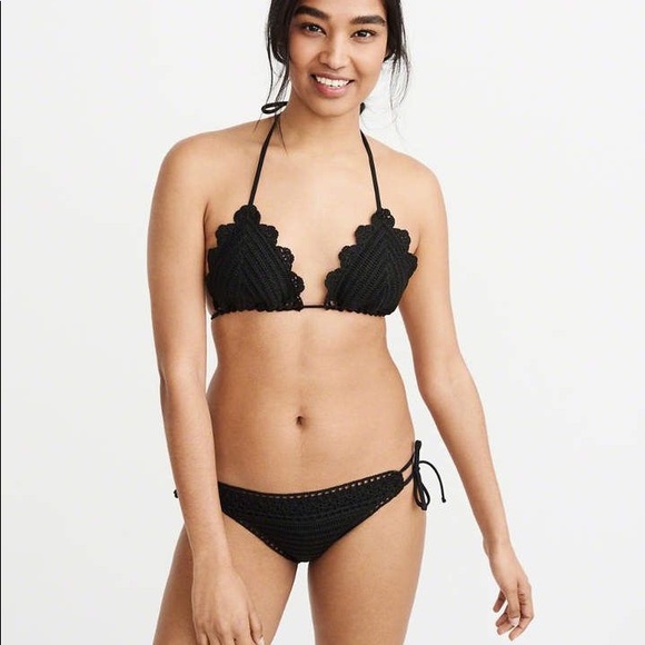 Abercrombie & Fitch Other - Abercrombie & Fitch navy crochet bikini swimsuit small
